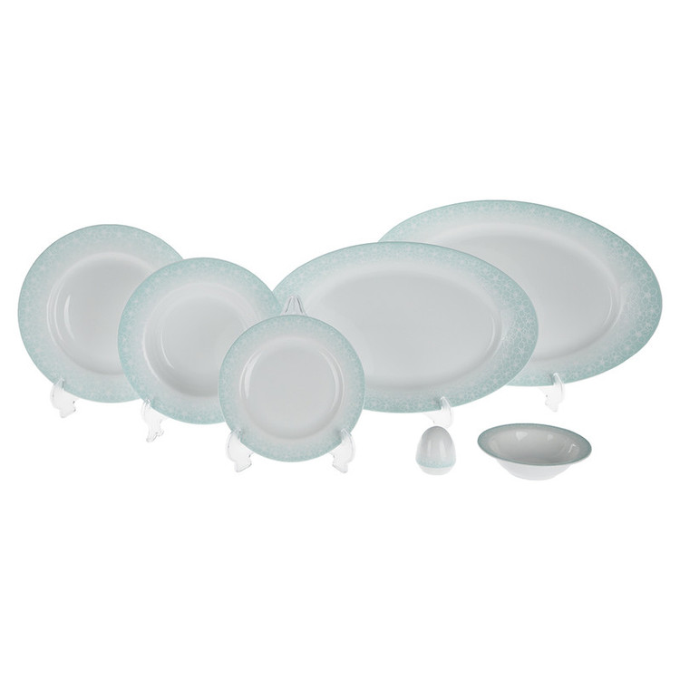 سرویس غذاخوری 28 پارچه چینی زرین ایران سری ایتالیا اف مدل ساکورا درجه عالی