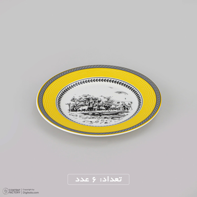 سرویس غذاخوری 28 پارچه 6 نفر چینی زرین ایران مدل ایتالیا ویلیج درجه عالی