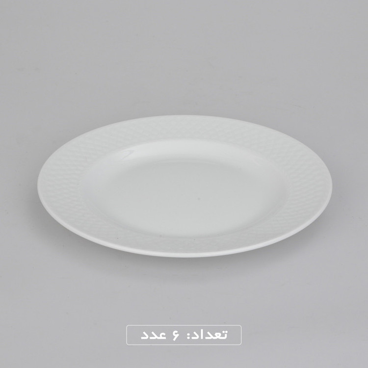 سرویس غذاخوری 28 پارچه چینی زرین ایران سری رادیانس مدل White 2 درجه عالی