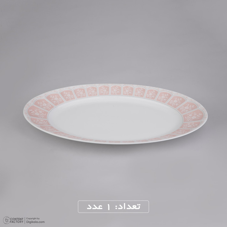 سرویس غذاخوری 29 پارچه چینی زرین ایران سری نئوکلاسیک مدل آرتمیس صورتی درجه عالی