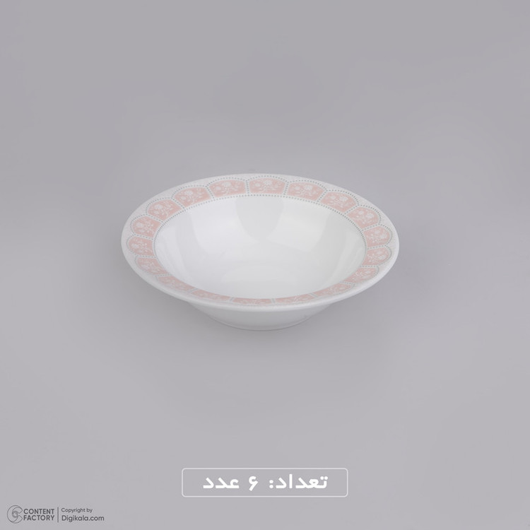 سرویس غذاخوری 29 پارچه چینی زرین ایران سری نئوکلاسیک مدل آرتمیس صورتی درجه عالی