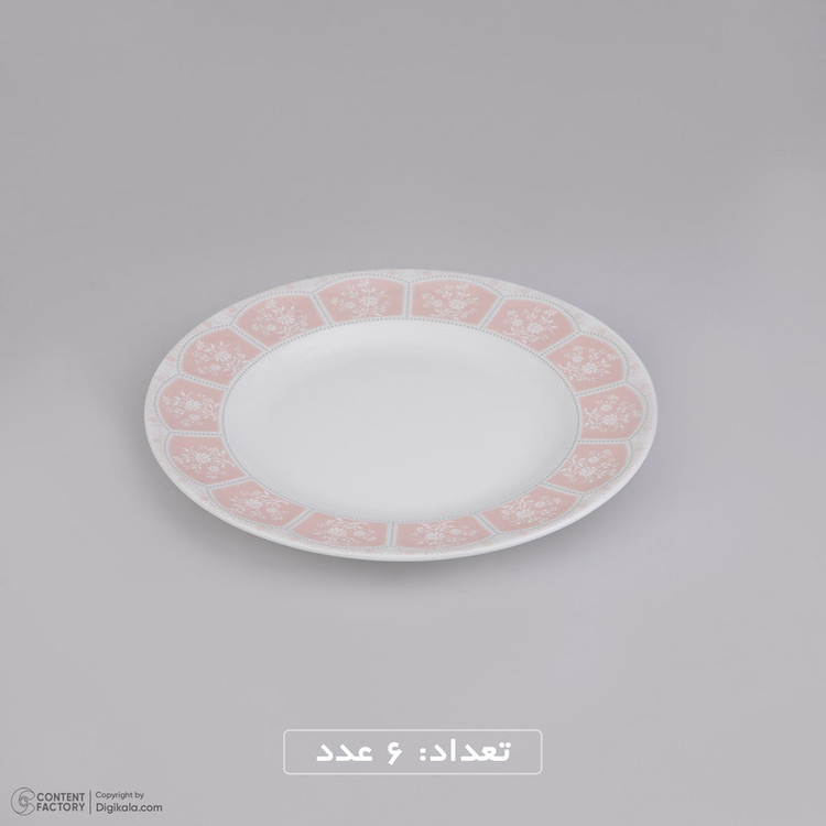 سرویس غذاخوری 29 پارچه چینی زرین ایران سری نئوکلاسیک مدل آرتمیس صورتی درجه عالی
