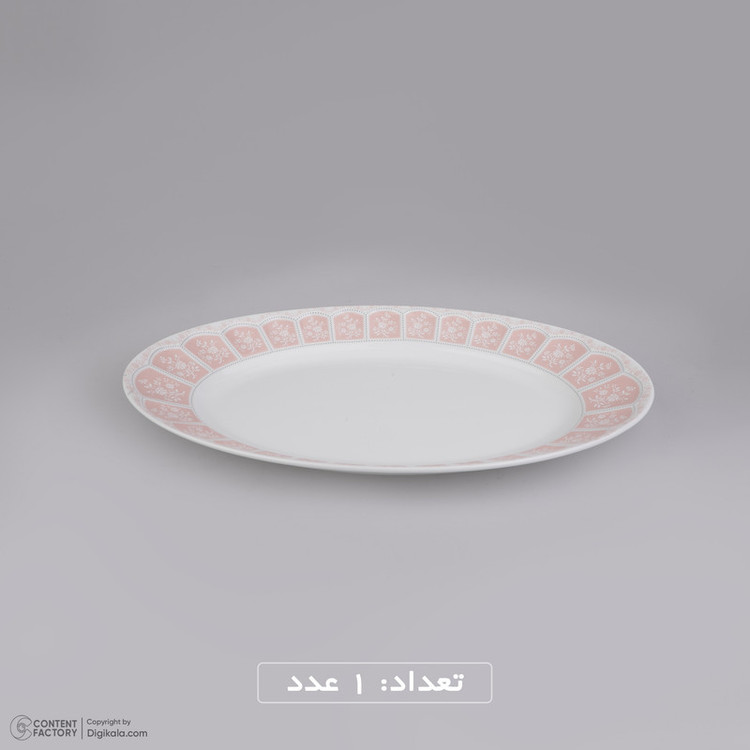 سرویس غذاخوری 29 پارچه چینی زرین ایران سری نئوکلاسیک مدل آرتمیس صورتی درجه عالی
